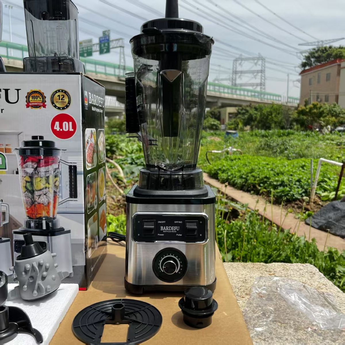 Paslanmaz çelik blender, 4L, 8-in-1, ticari
