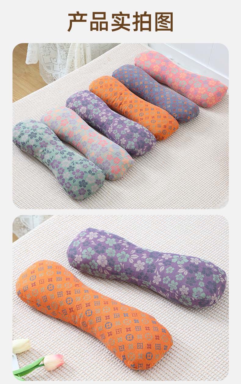 Buckwheat pillow, cylindrical, firm, cervical spine support