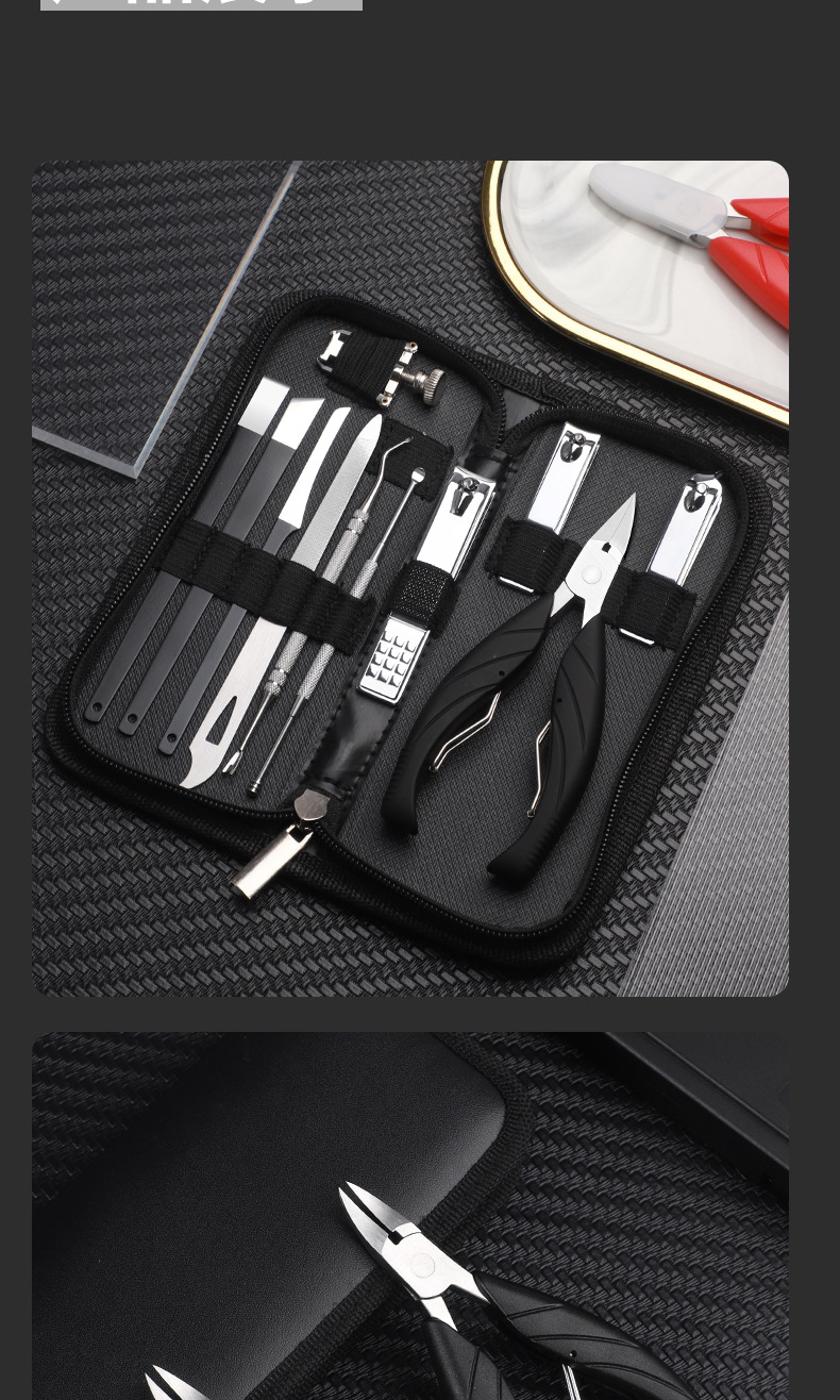 Pedicure Tool Set with Falcon Nose Pliers for Ingrown Nails