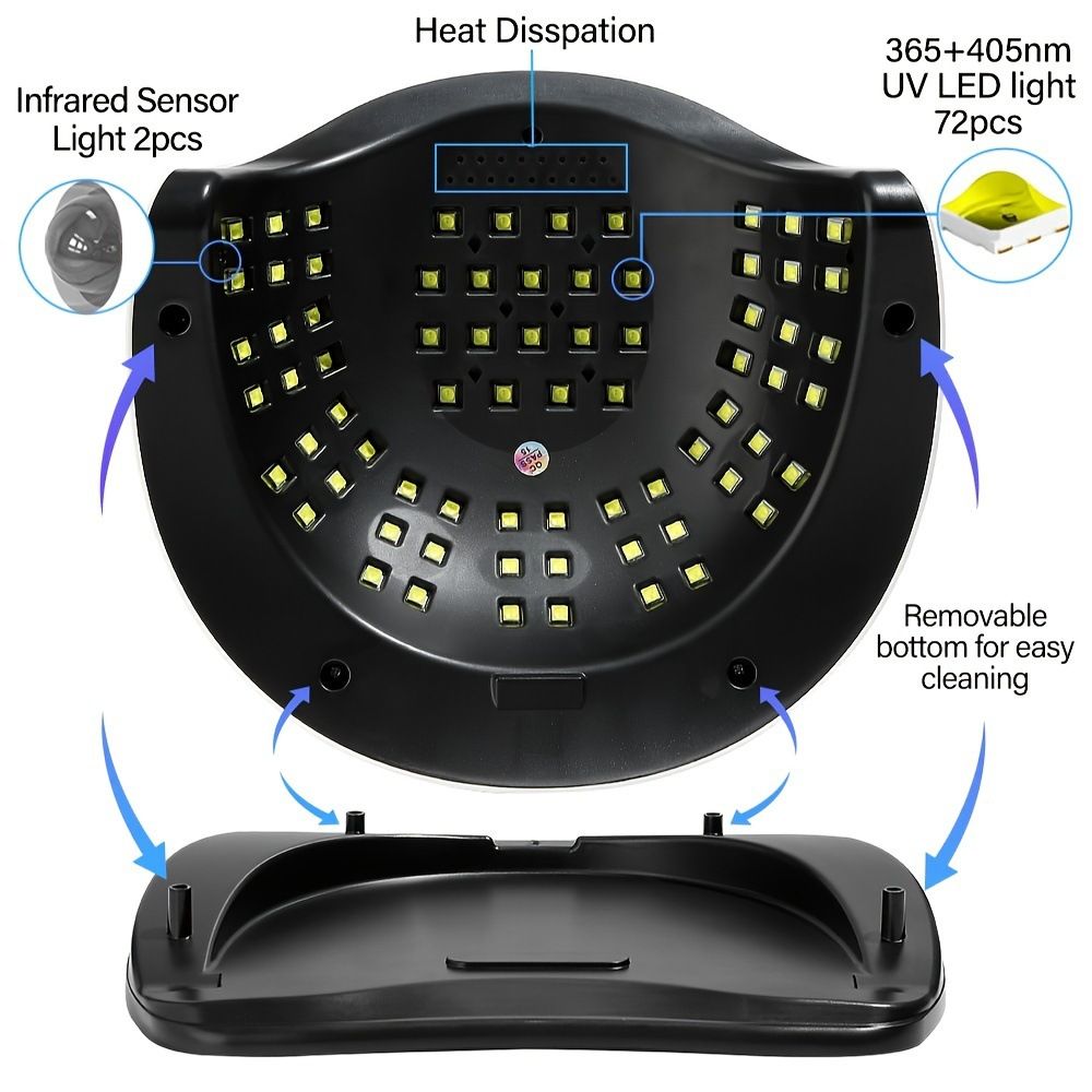 UV nail lamp smart induction 4-speed timer