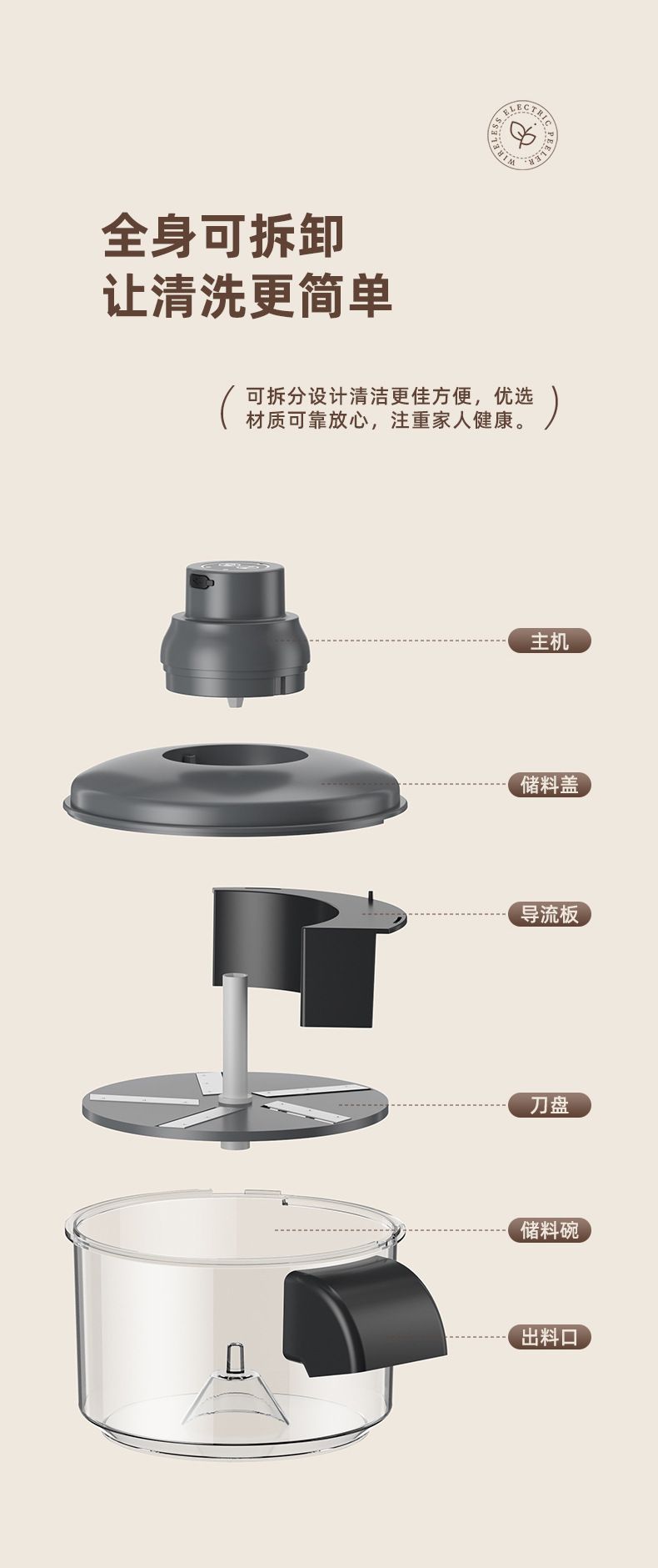 跨境厨房电动果蔬葡萄去皮器多功能水果剥皮神器家用小型削皮机