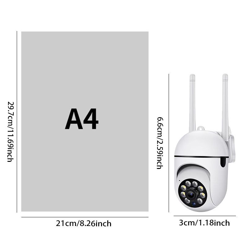 WiFi gözetleme kamerası, gece görüşü, panoramik