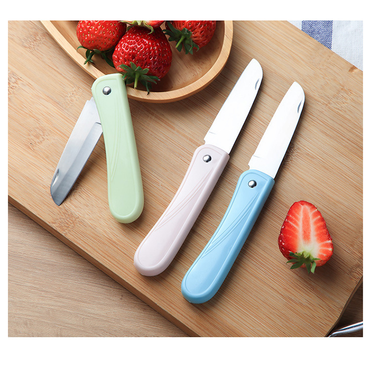Edelstahl-Klappmesser für Obst, tragbar und kompakt