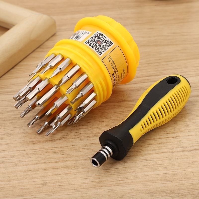 Plastic handle magnetic screwdriver set, Phillips tips