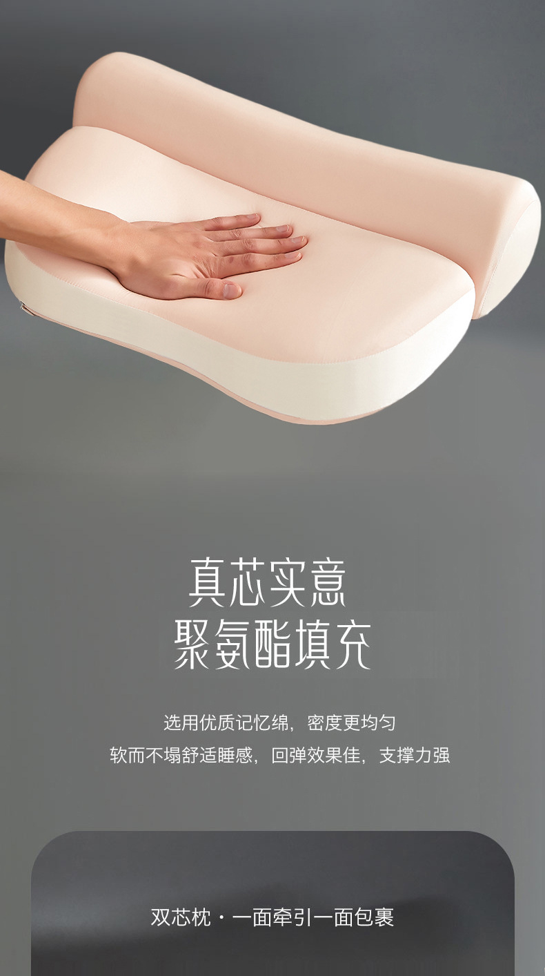 Memory-Foam-Kissen mit langsamer Rückfederung und Nackenstütze
