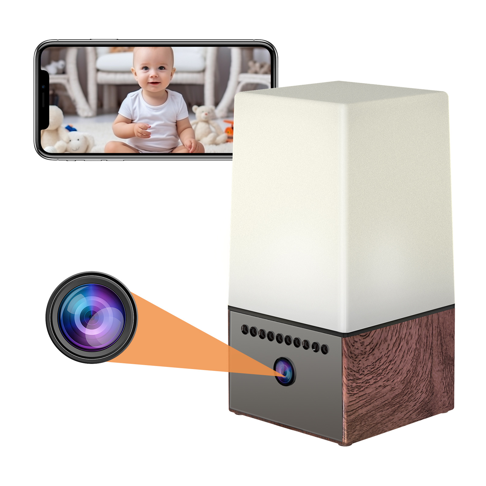 RGB atmosfer ışığı kamera, WiFi, HD, gece görüşü