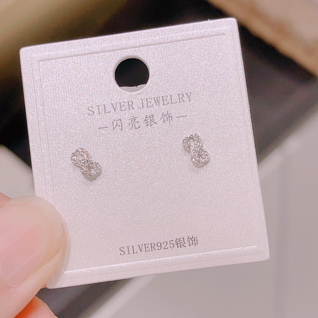 S925 Silber Damen Mini Ohrstecker, koreanischer Stil