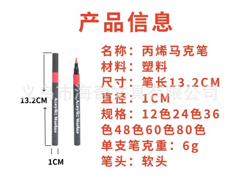 Acryl-Marker-Set weiche Spitze wasserlöslich