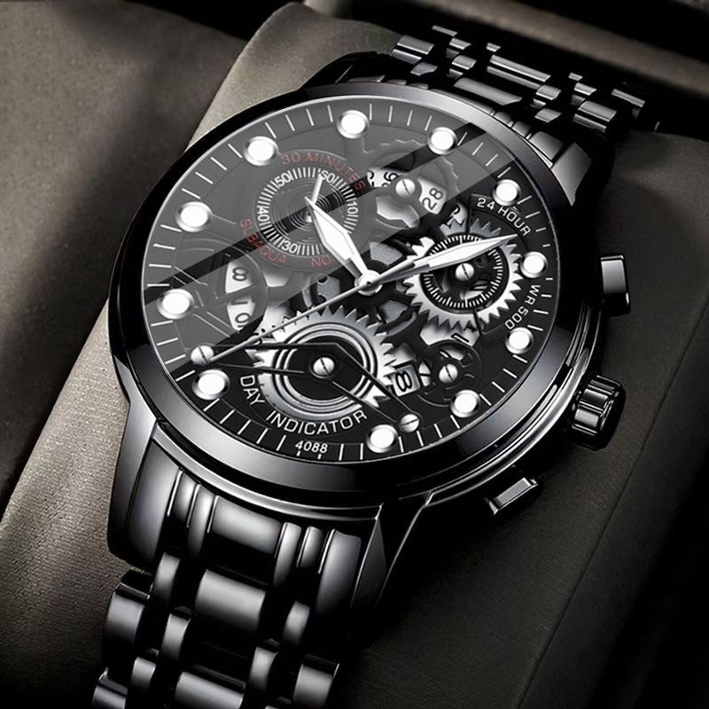 Kasrluo Quarzwerk Durchbruch wasserdichte Herrenuhr