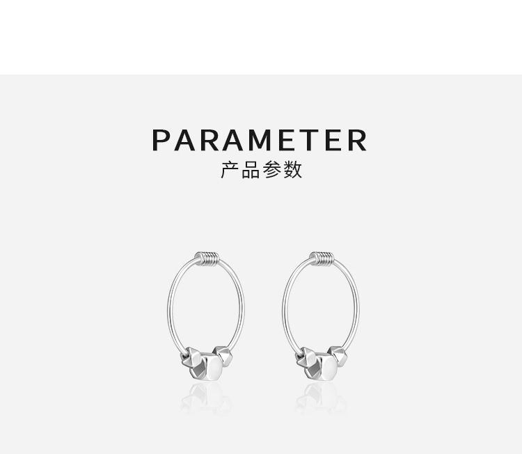 999 Sterlingsilber Stecker Ohrringe Damen, Nischendesign