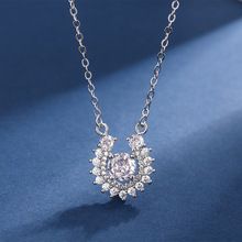 Moissanit yüzük 1 karat, sekiz kalp ok deseni, 5A