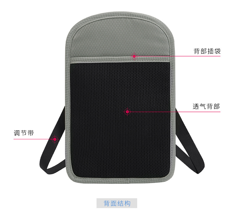 RFID neck wallet for travel documents and passport