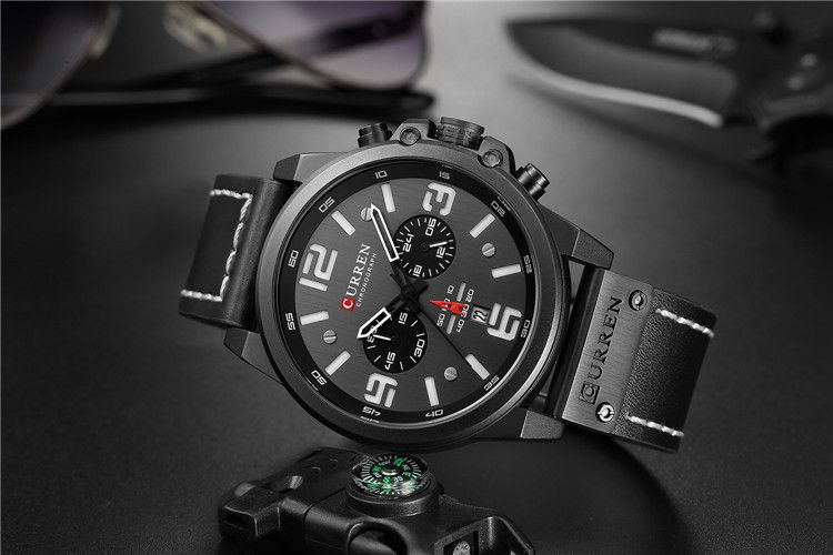 CURREN 8314 erkek saati, kronograf, su geçirmez