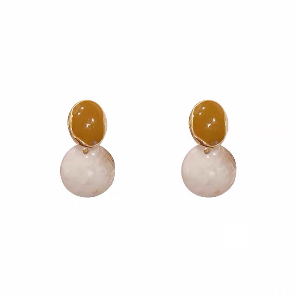 French enamel earrings women, vintage design