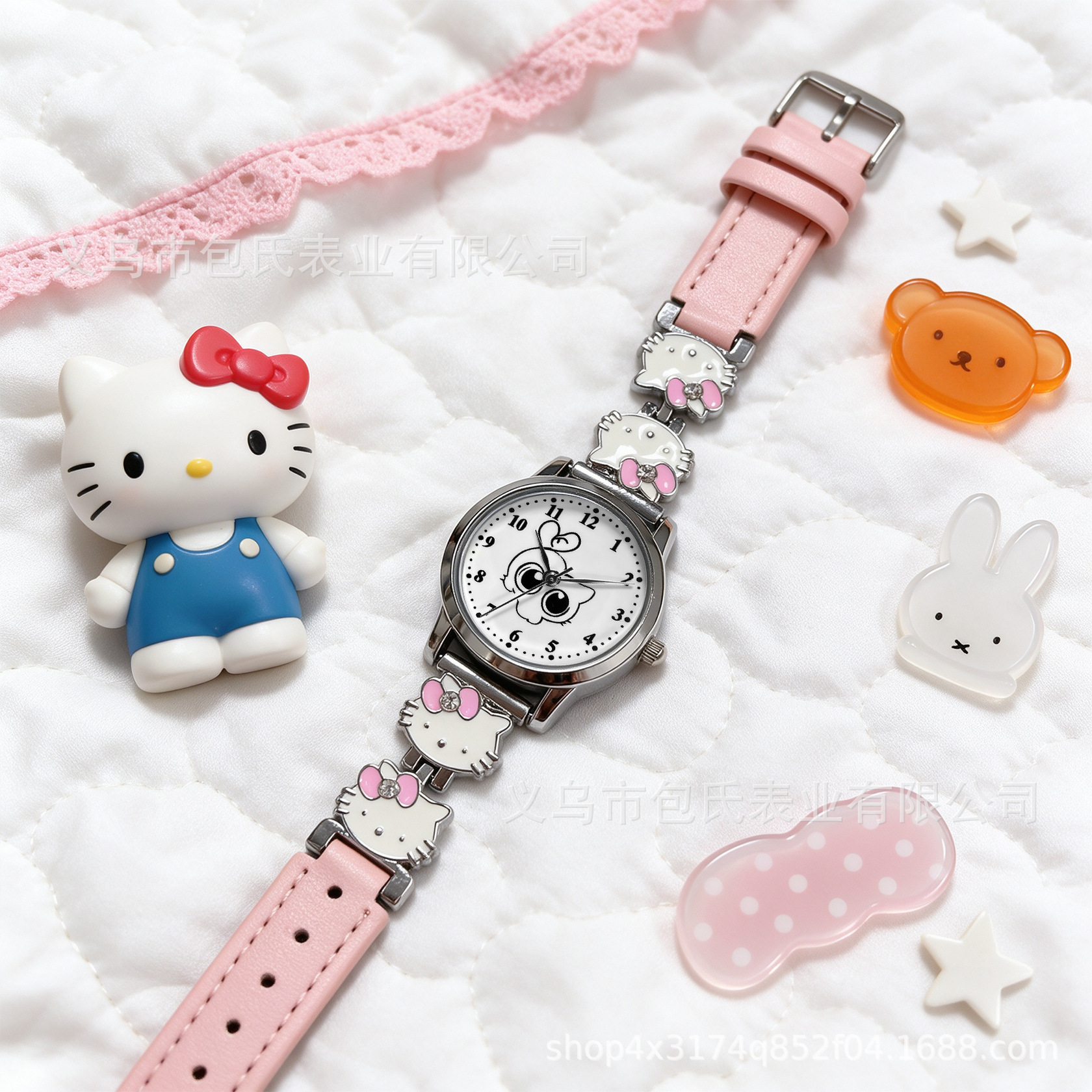 Damenuhr, Katzen-Armband-Design, Quarz, niedlich