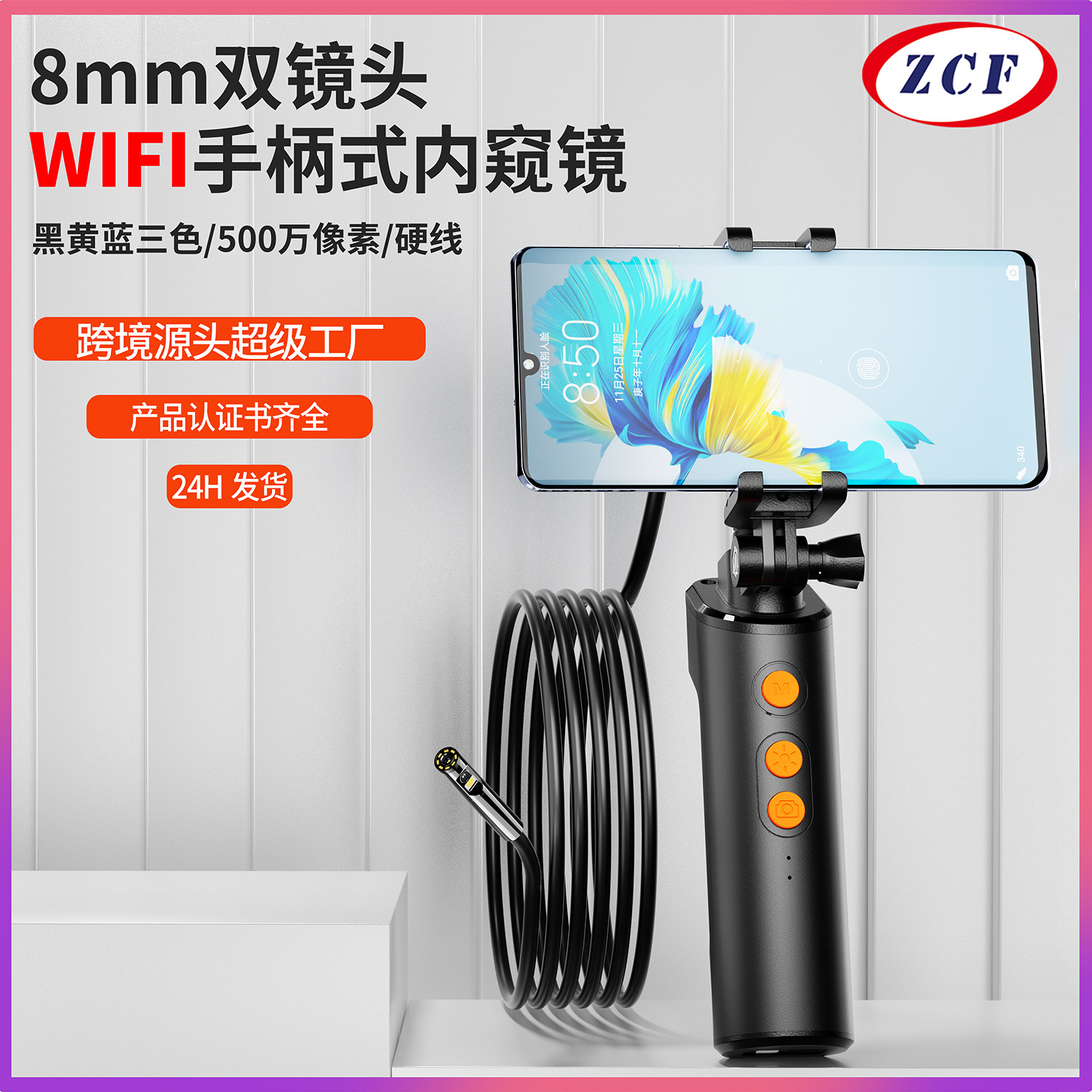 Android HD kablosuz endoskop boru hattı kamera WiFi