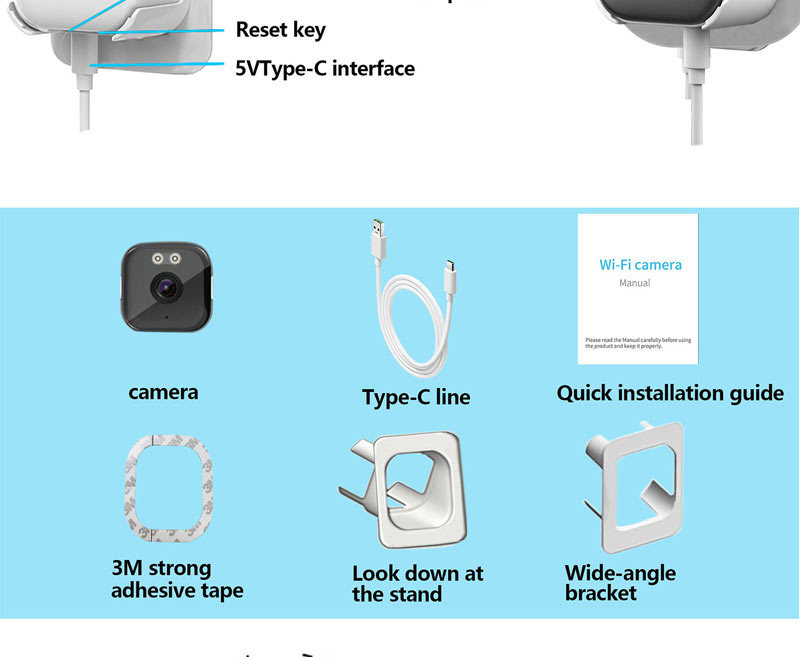 HD window camera, WiFi, night vision, remote monitoring