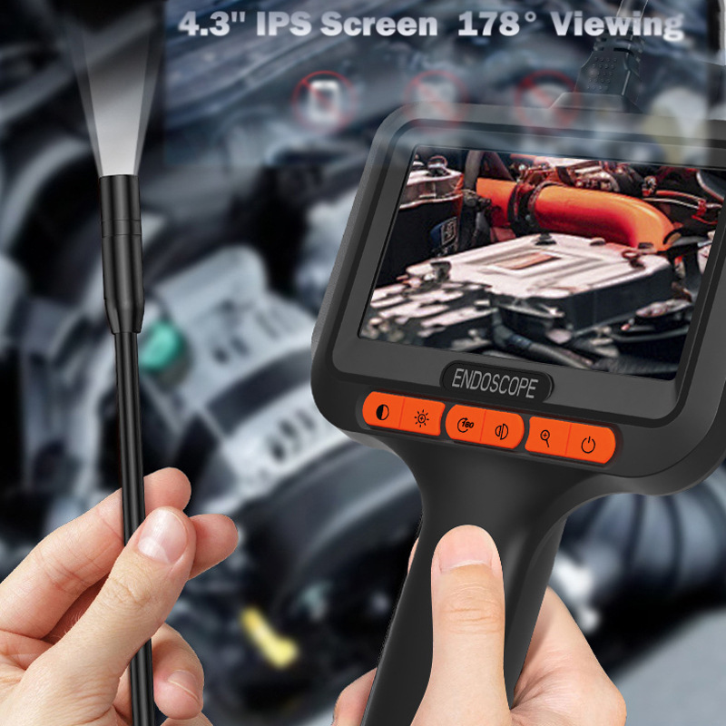 4,3-Zoll-HD-Endoskop, 1080P, wasserdichte Sonde