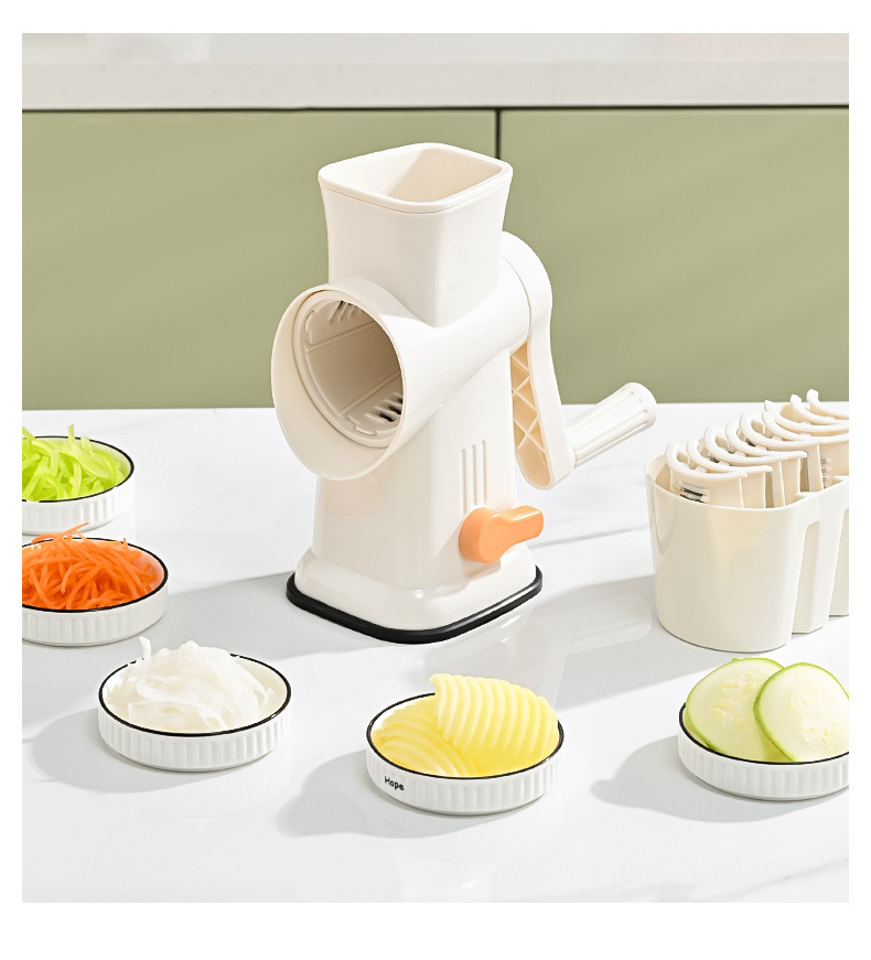 Drum vegetable slicer multifunctional hand-crank potato slicer