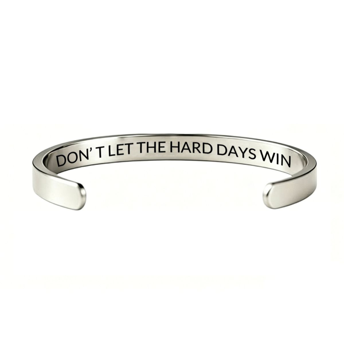 Stainless steel open bracelet, engraved design, multicolor