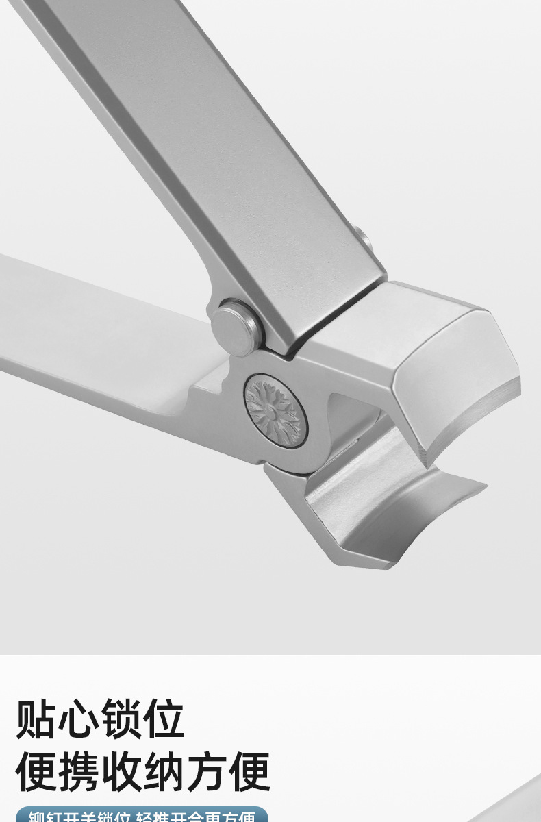 Stainless steel nail clipper set for thick nails