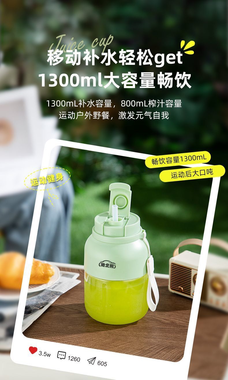 Wireless portable juicer, rechargeable, multifunctional