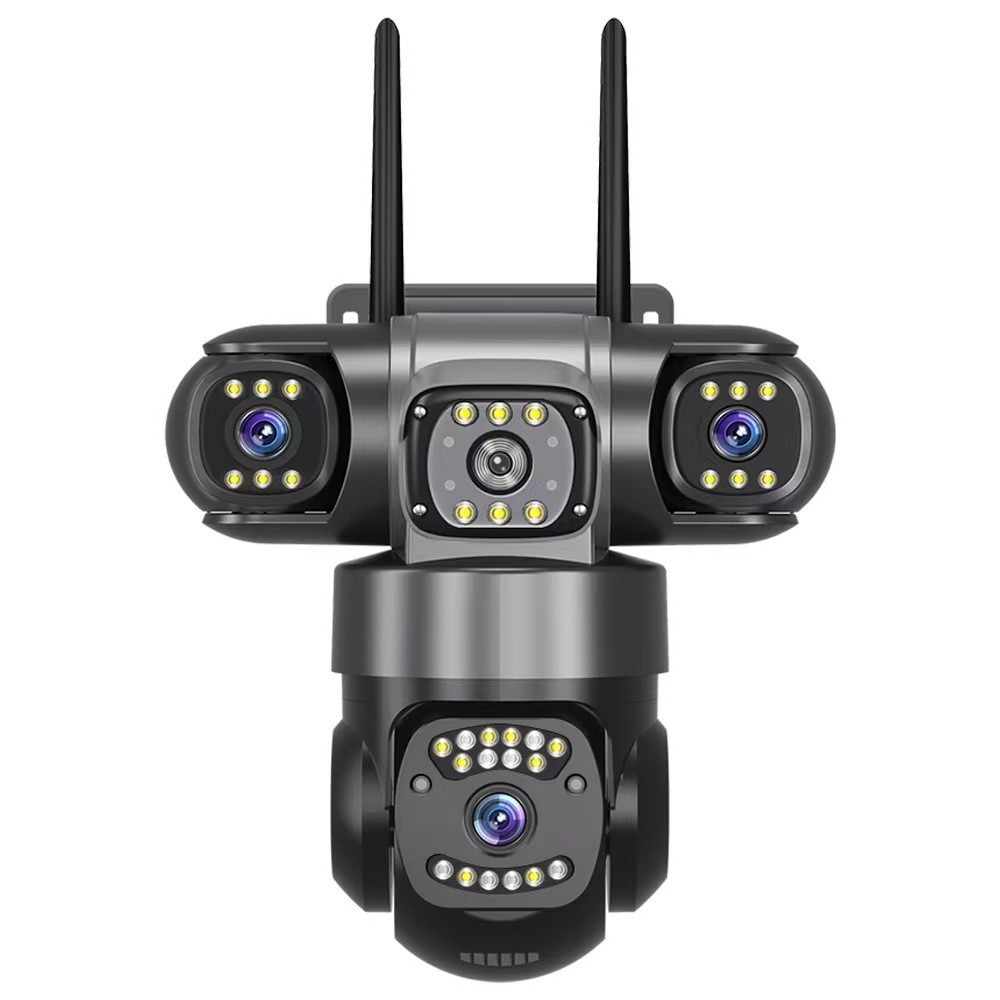 WiFi home camera, triple lens, waterproof, remote monitoring