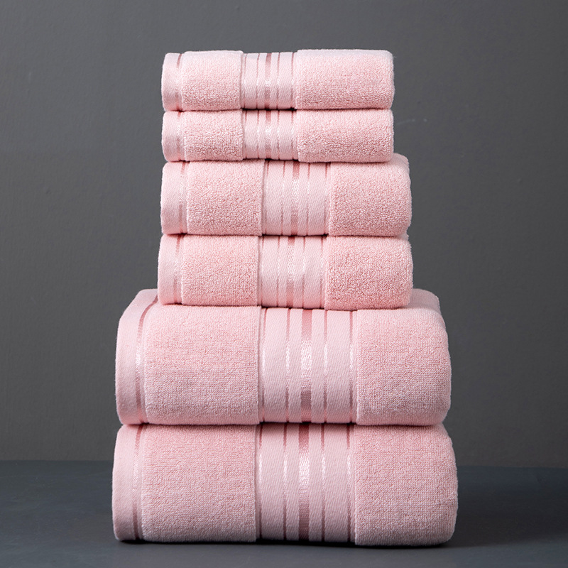 Cotton 6-Piece Towel Set Thick Bath Towels