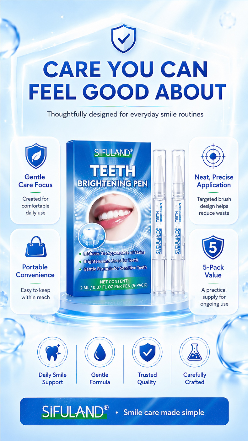 Teeth whitening pen with stain remover
