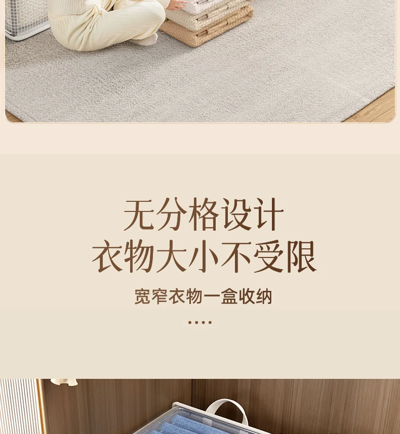 Transparent PVC Storage Box, Foldable, Lidded, Portable Handle