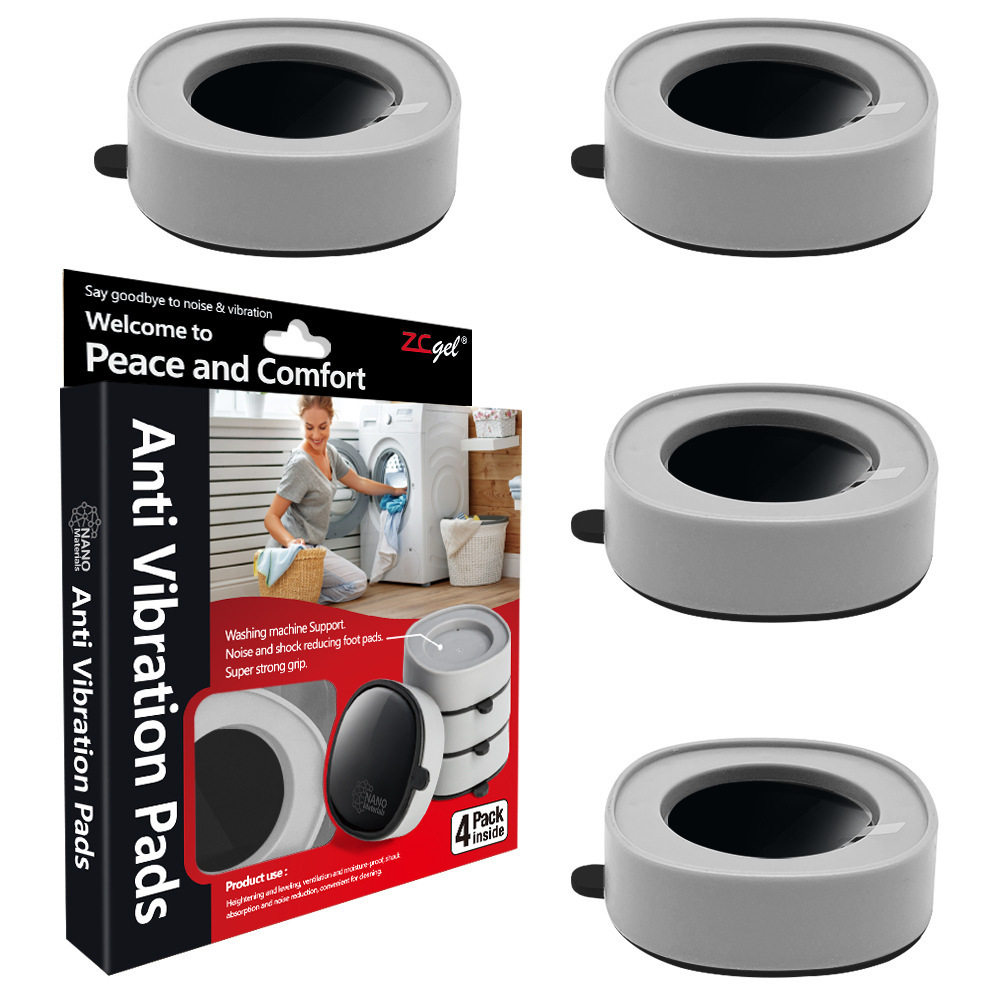 Washing Machine Feet Pads, Shock Absorbing, Non-Slip, Height Adjustable