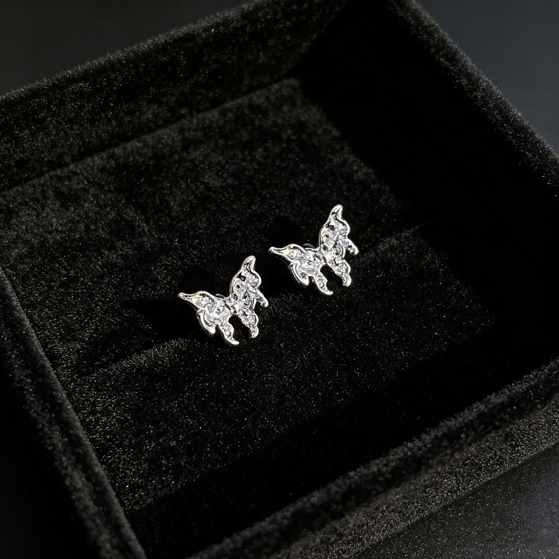 S999 Sterling Silver Zircon Stud Earrings Women