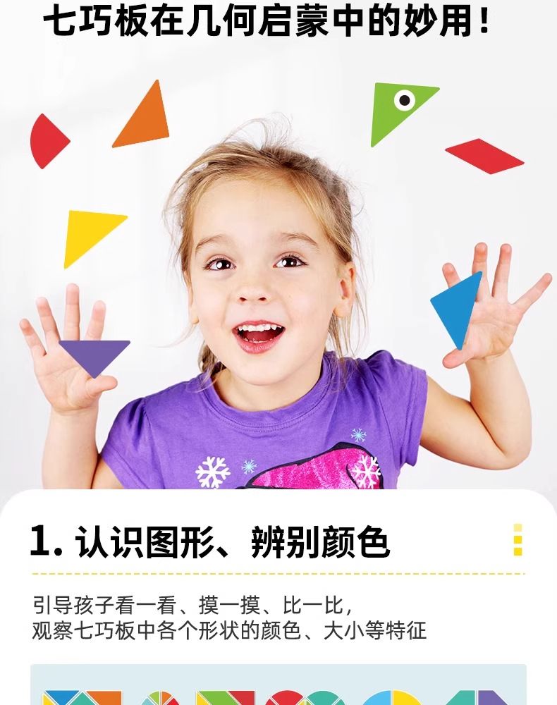 Manyetik Tangram Puzzle, 3-6 Yaş, Manyetik Çıkartmalar