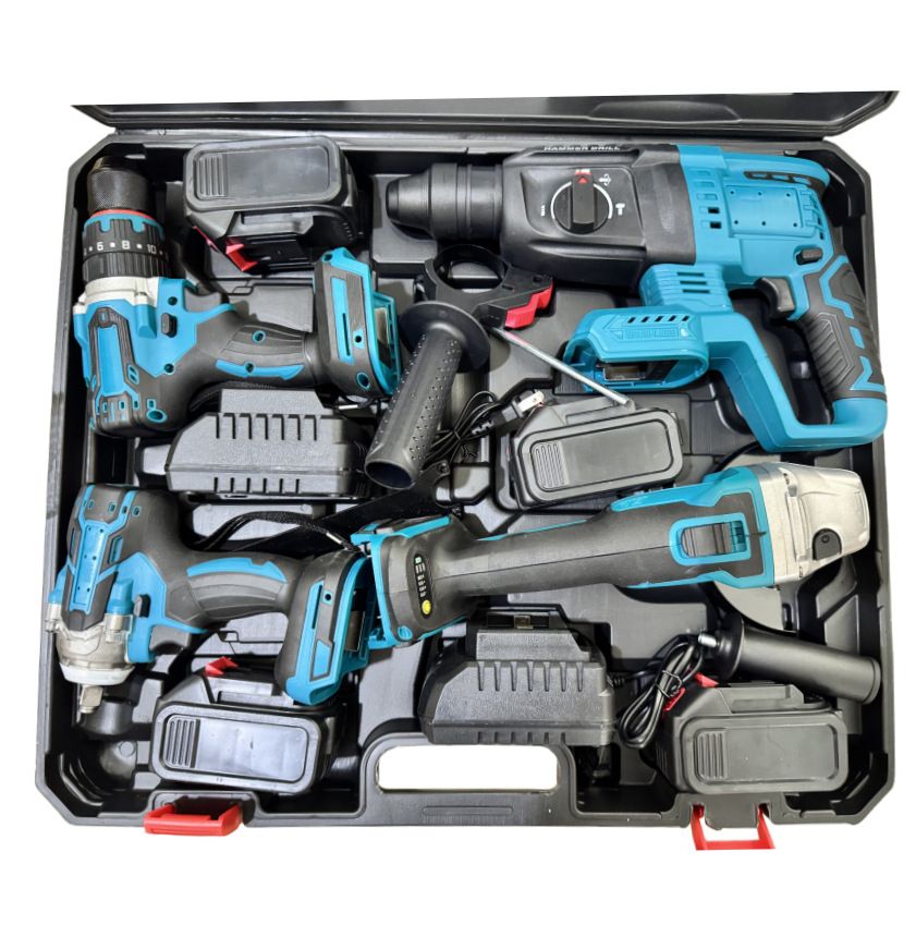 Lithium electric tool combo - hammer, angle grinder, wrench, circular saw, impact drill