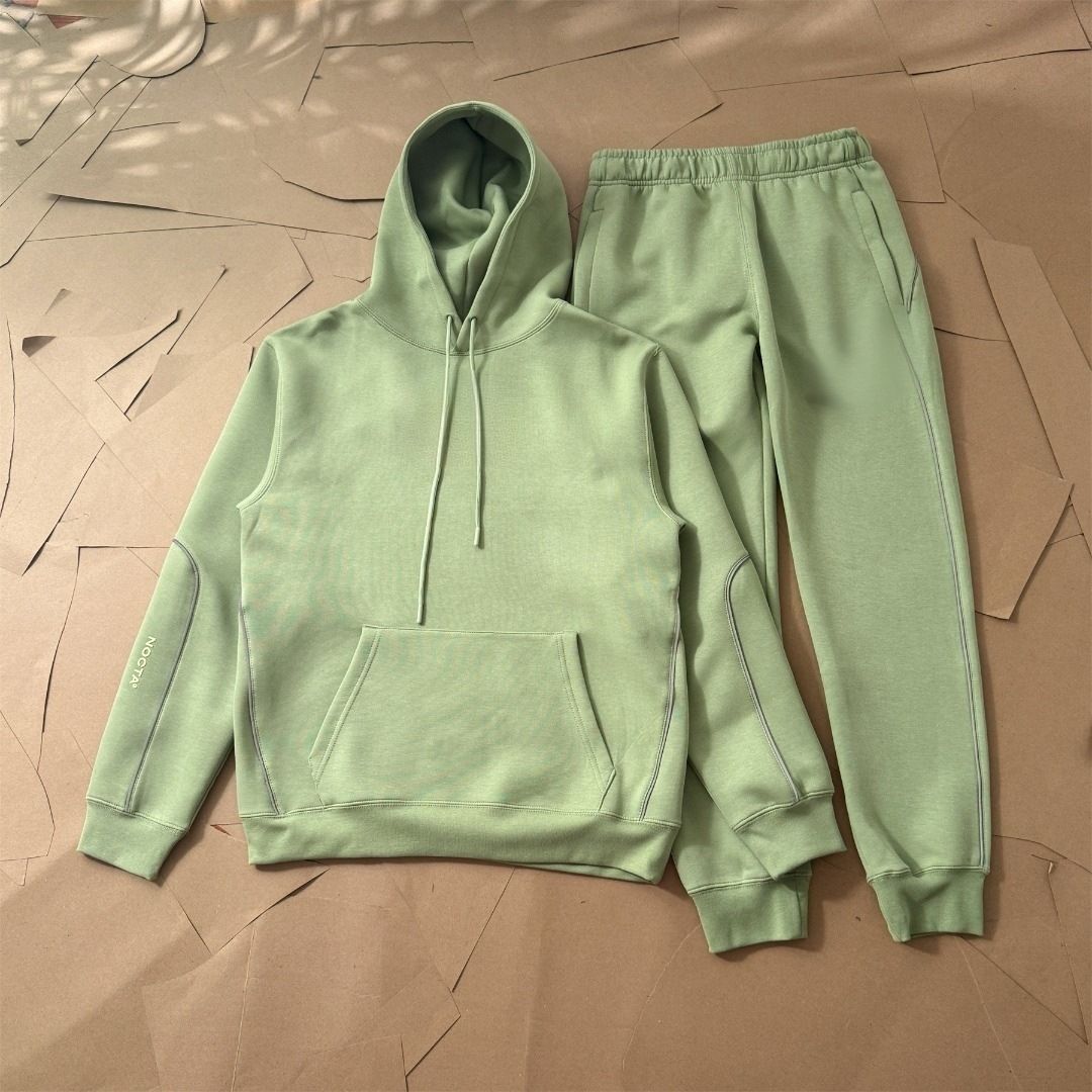 Kapüşonlu sweatshirt takımı yansıtıcı şerit