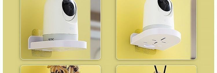 Camera wall mount bracket adhesive no-drill installation