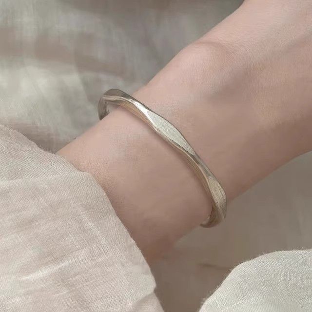 Antik mattsilbernes Stapel-Armband