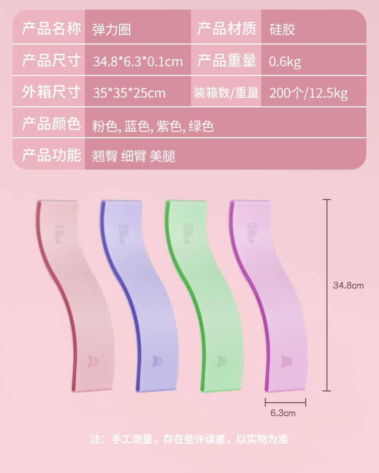 Silicone yoga resistance ring for hip strength training