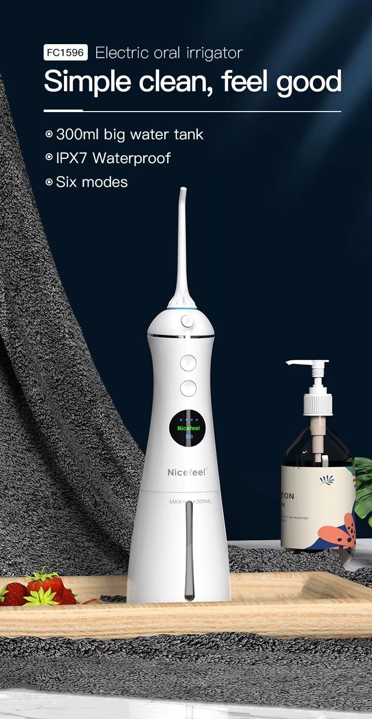 跨境新款防水便携电动冲牙器 牙医推荐去结石口腔清洁家用洗牙器