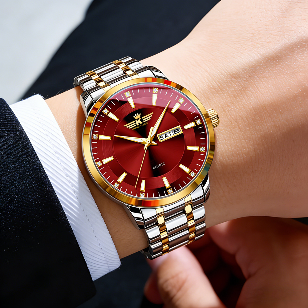 Men's Automatic Dual Calendar Watch Waterproof Luminous