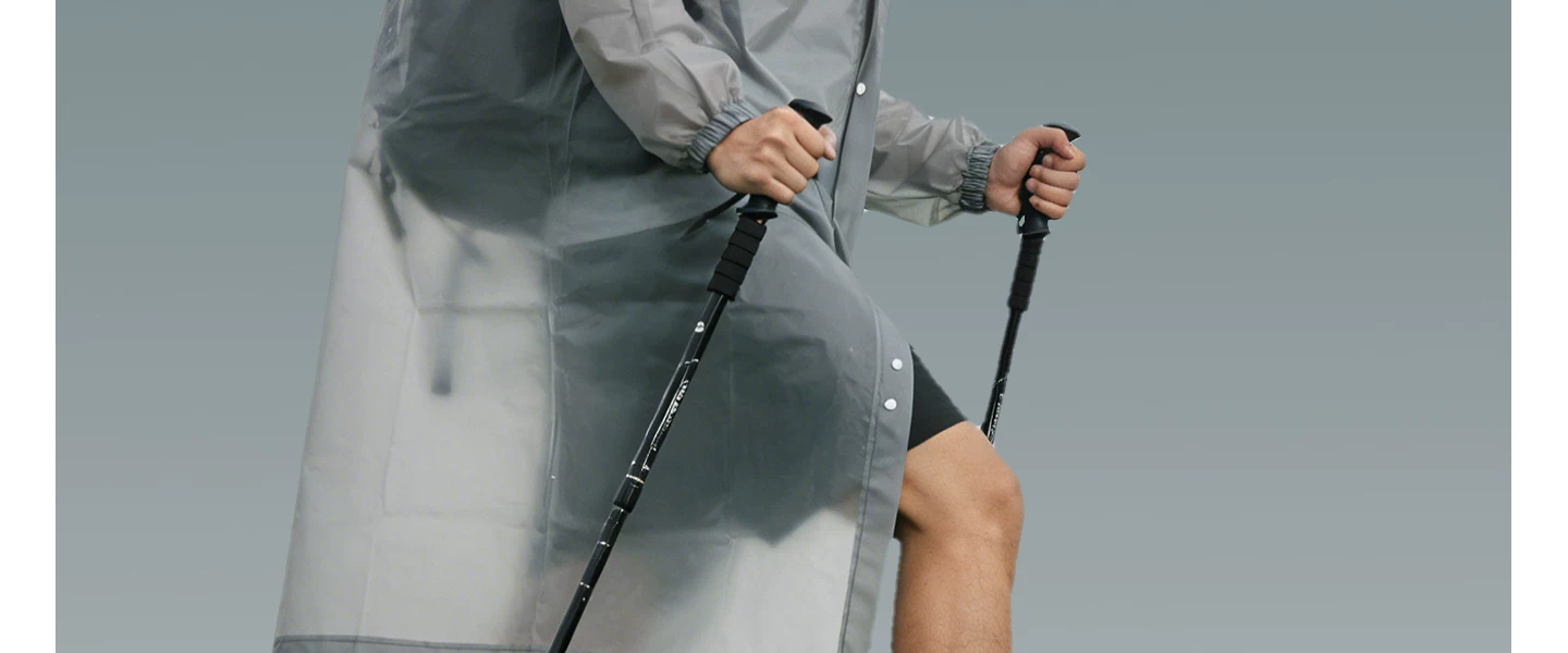 Reusable long raincoat, heavy rain protection