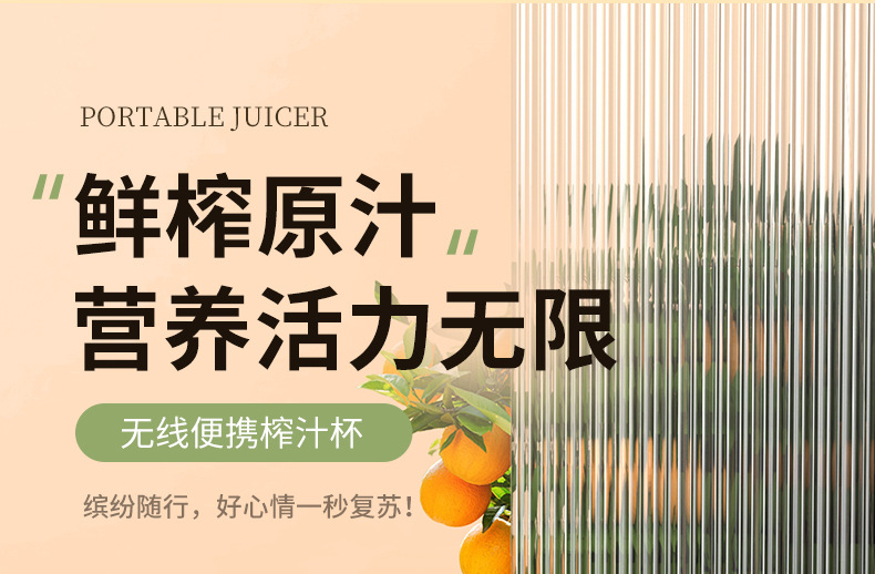 Portable mini electric fruit juicer and smoothie blender