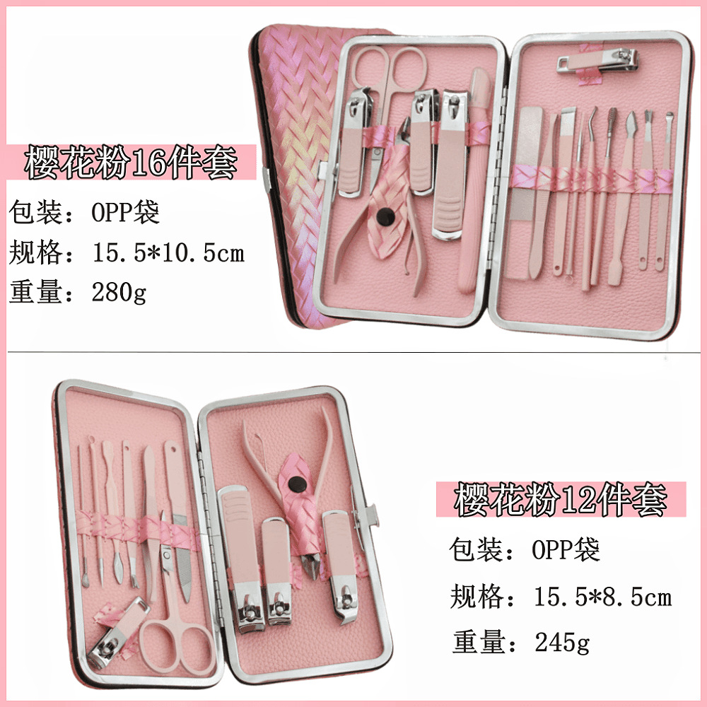 Manikür pediküre set, 18 parça, paslanmaz çelik