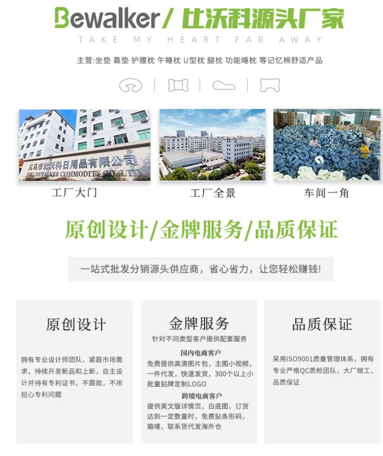 跨境亚马逊爆款记忆棉枕头慢回弹记忆枕护颈枕头睡觉专用异形枕