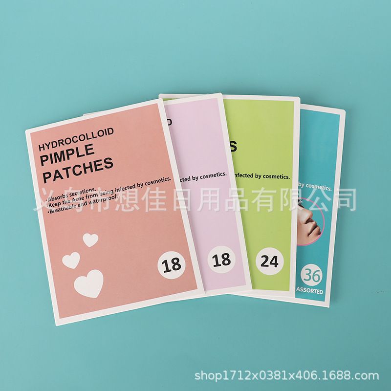 厂家供应水胶体痘痘贴亚马逊跨境隐形透明遮痘贴净痘贴祛痘贴批发