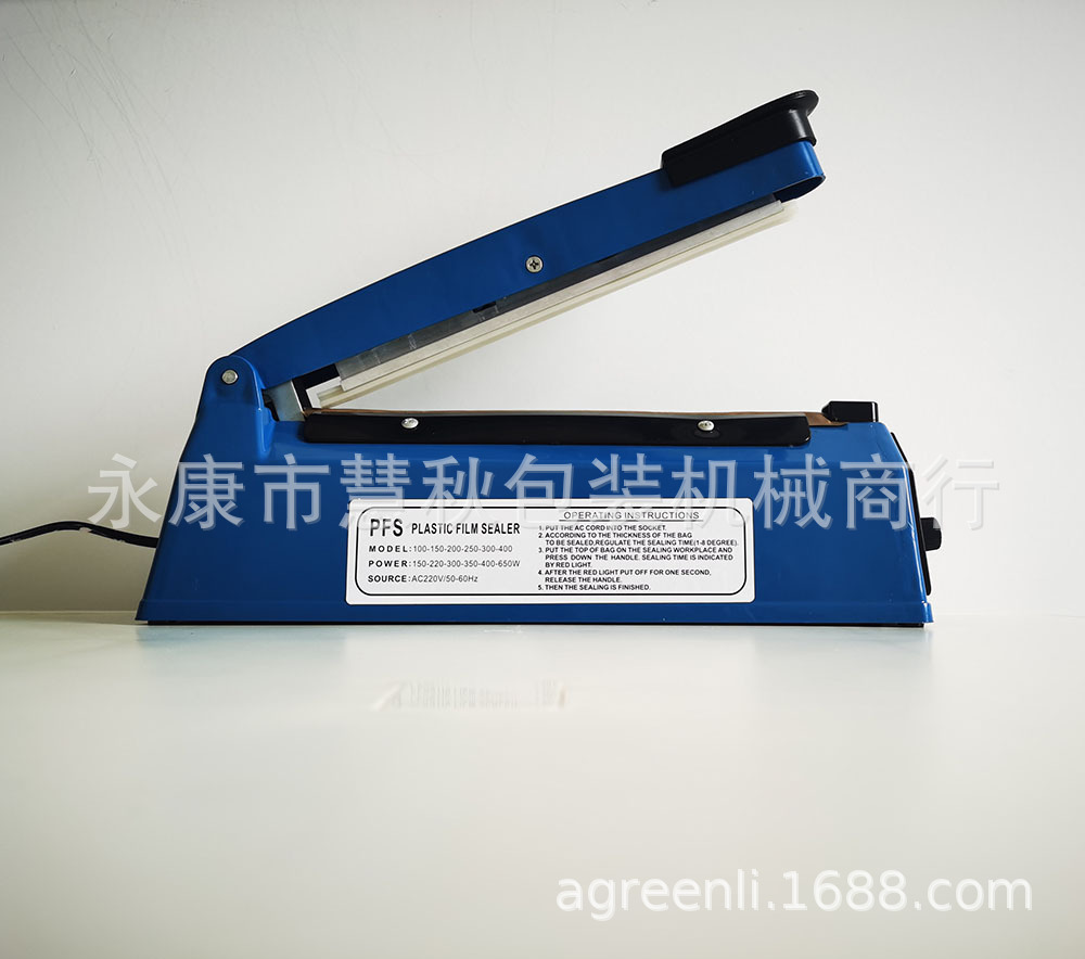 Manual plastic bag sealing machine type 300, 110V