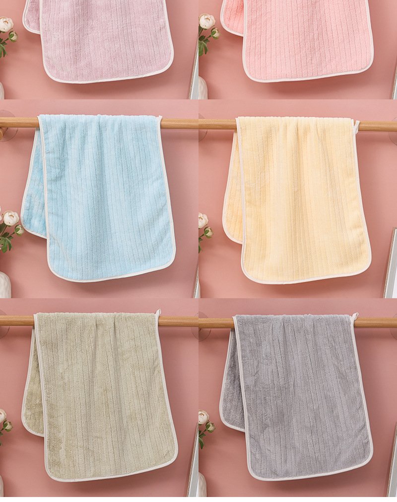 Coral fleece towel set, 3-piece, absorbent, gift box