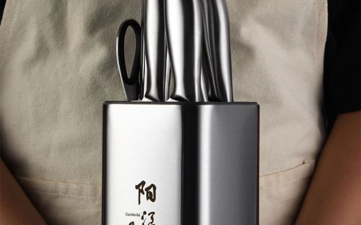 Yangjiang kitchen knife and cutting board set, 2-in-1