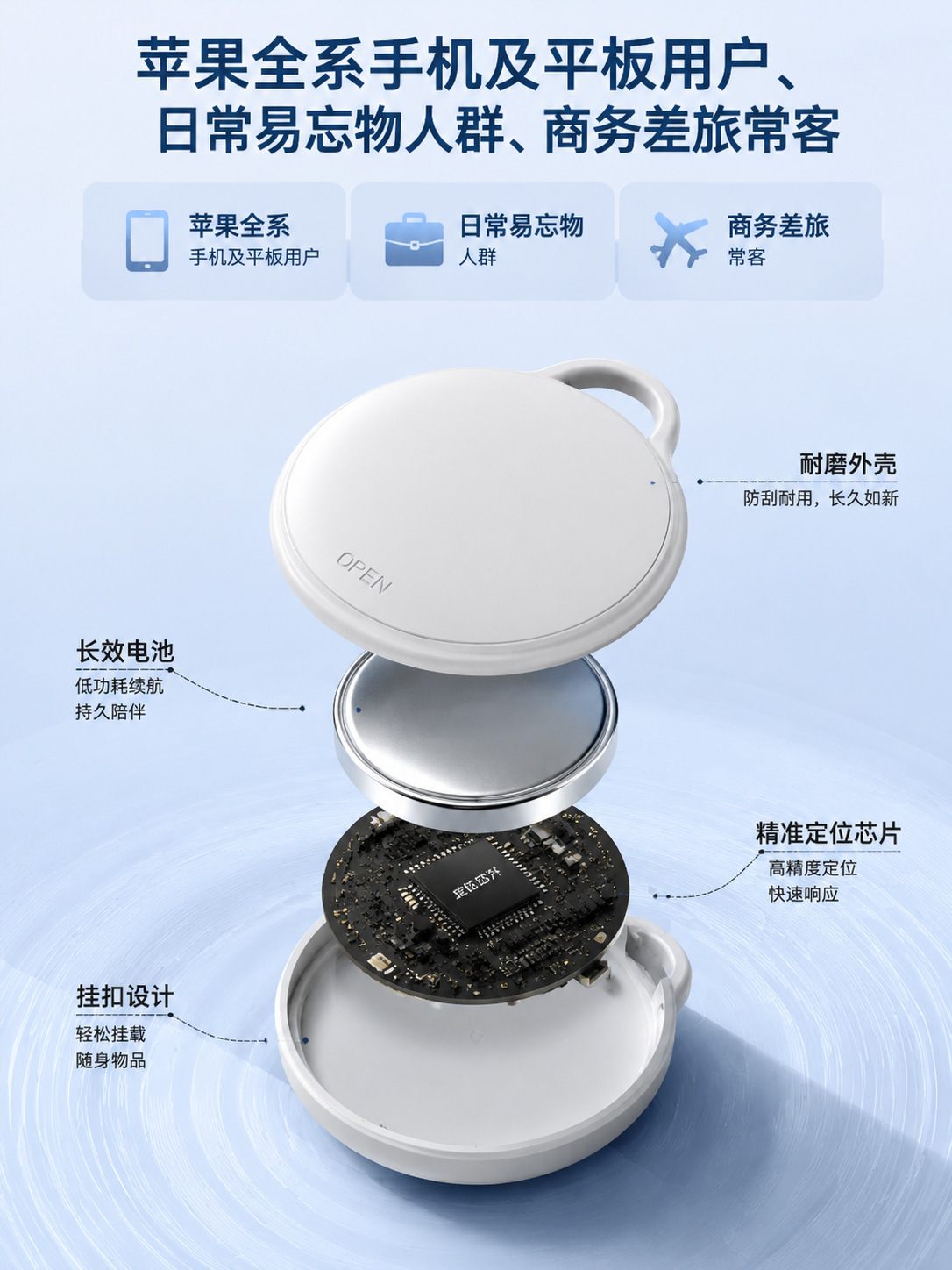 Bluetooth Tracker, Smart Anti-Loss Locator
