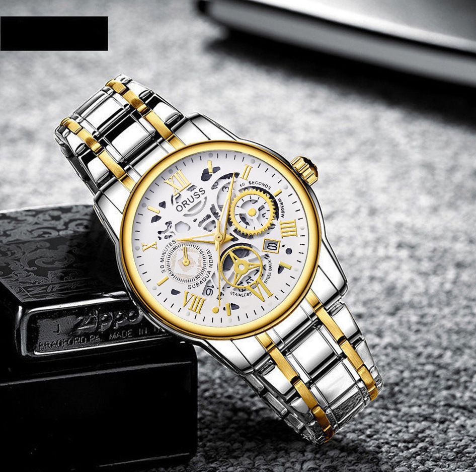 Men's quartz watch, business style, fully automatic